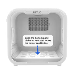 PvEvTv Automatic Pet Dryer Box for Cats and Small Dogs,Ultra Quiet Dog Hair Dryer 71L Capacity with Smart Temperature Control and 360 Drying(White-Standard)