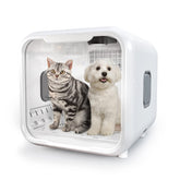 PvEvTv Automatic Pet Dryer Box for Cats and Small Dogs,Ultra Quiet Dog Hair Dryer 71L Capacity with Smart Temperature Control and 360 Drying(White-Standard)