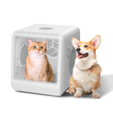 Liyufecor Automatic Pet Dryer Box, 65L Capacity, Ultra-Quiet, 360° Airflow Drying, Smart Temperature Control, Pet Hair Dryer for Cats and Small Dogs(White)